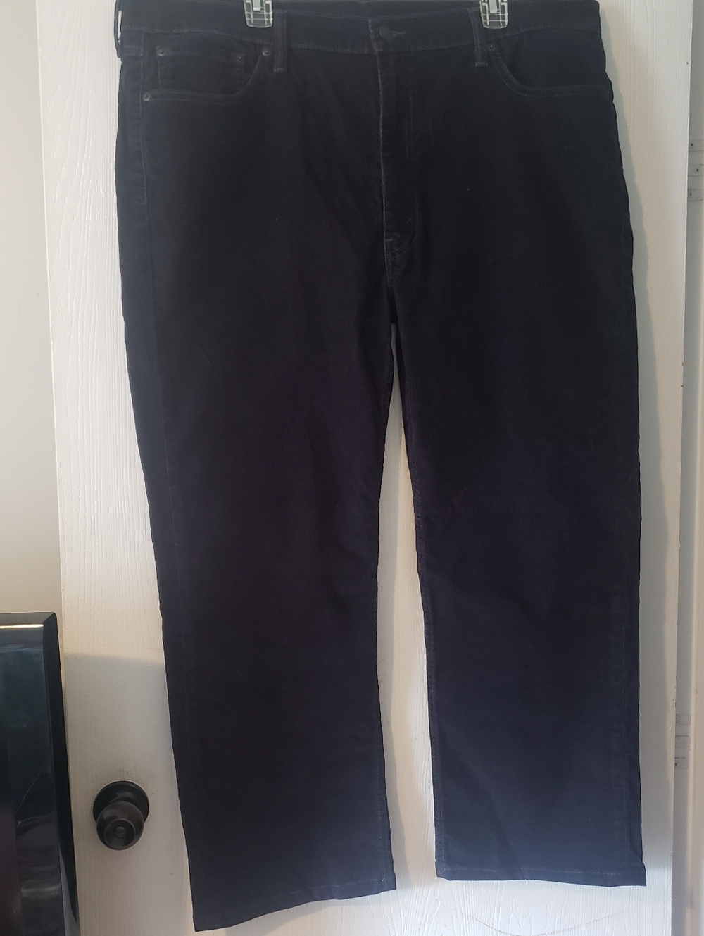 Mens Levi's 514 Corduroy Dark Navy Blue Pants Size 42×30